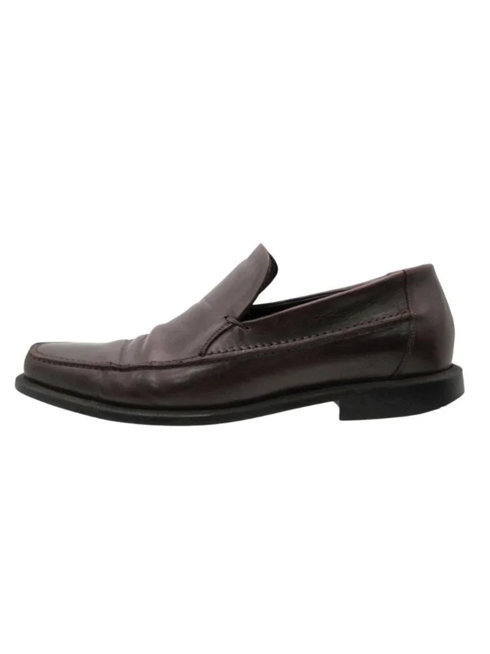 Gucci Loafers Slip-on Leather Shoes Brown